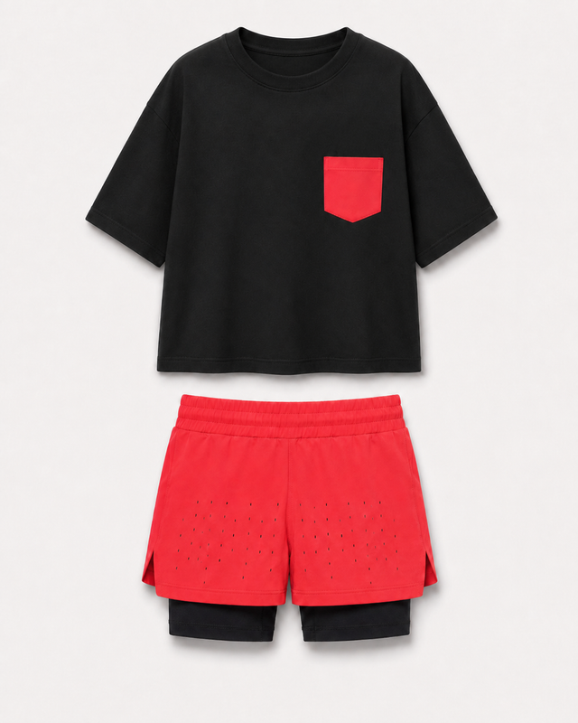 Red Bolt Pocket Co-ord Set