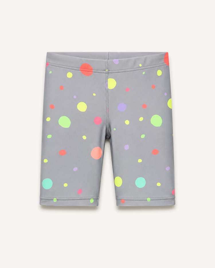 Yellow and Grey Polka Dot Swim Set