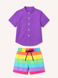 Purple Rainbow Magic Print Co-ord Set