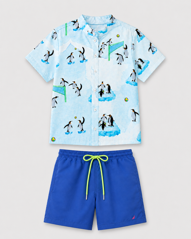 Penguin Chill Magic Shorts Co-ord Set