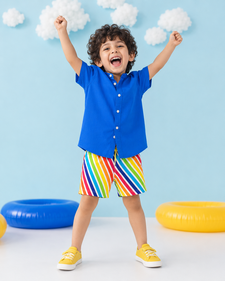 Rainbow Stripe Magic Print Co-ord Set