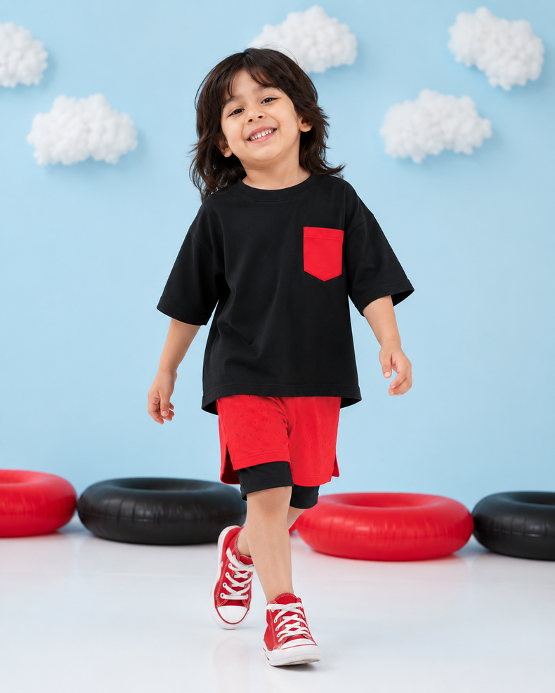 Red Bolt Pocket Co-ord Set