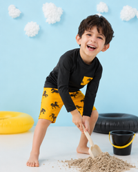 Black and Mustard Horse Swim Set