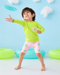Lime and Pink Banana Car Swim Set