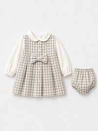 Grey Blush Tiered Dress Set