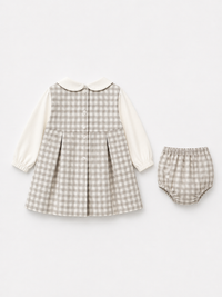 Grey Blush Tiered Dress Set