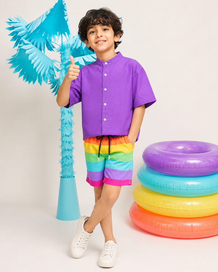Purple Rainbow Magic Print Co-ord Set