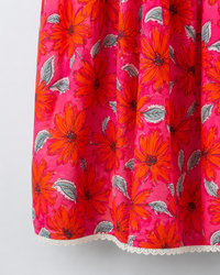 Coral Garden Smocked Dress