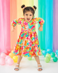 Candy Bloom Tiered Dress