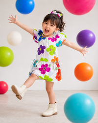 Big Bloom Puff Sleeve Dress