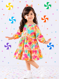Candy Bloom Tiered Dress