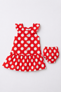 Red Dot Frill Dress Set