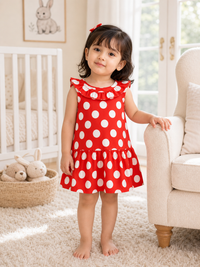 Red Dot Frill Dress Set