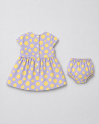 Lavender Dot Bow Dress Set