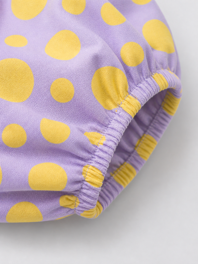 Lavender Dot Bow Dress Set