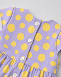 Lavender Dot Bow Dress Set