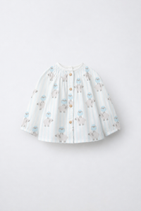 Blue Sheep Smocked Baby Co-ord Set