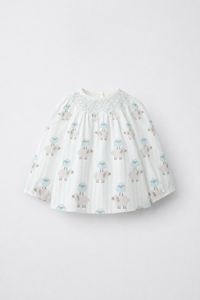 Blue Sheep Smocked Baby Co-ord Set