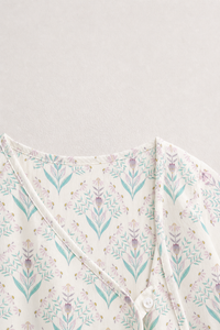 Aqua Floral Wrap Baby Co-ord Set