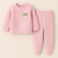 Pink Frog Fleece Set