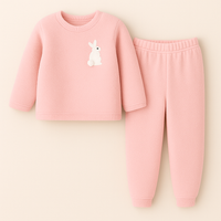 Pink Bunny Fleece Set