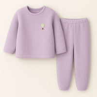 Lavendar Hot Air Balloon Fleece Set