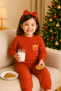 Red Reindeer Fleece Set