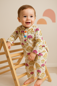 Multi-Colored Floral Cotton Co-ord Set