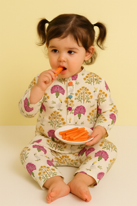 Multi-Colored Floral Cotton Co-ord Set