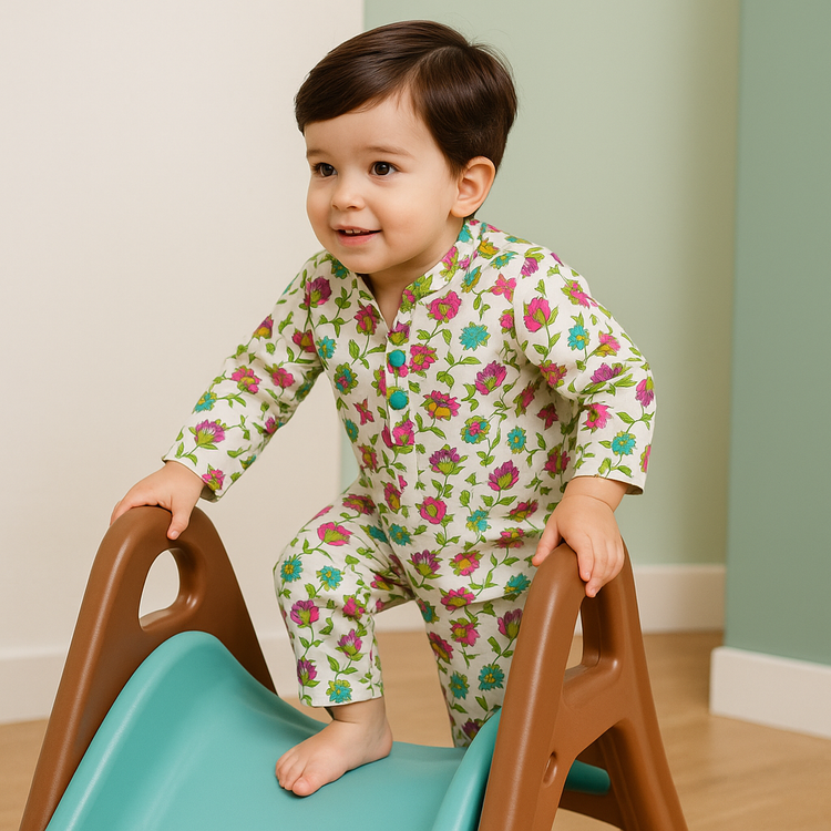 Multi-Coloured Floral Cotton Co-ord Set