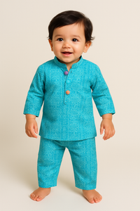 Blue Cotton Co-ord Set