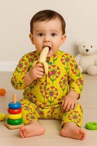 Yellow Floral Cotton Co-ord Set