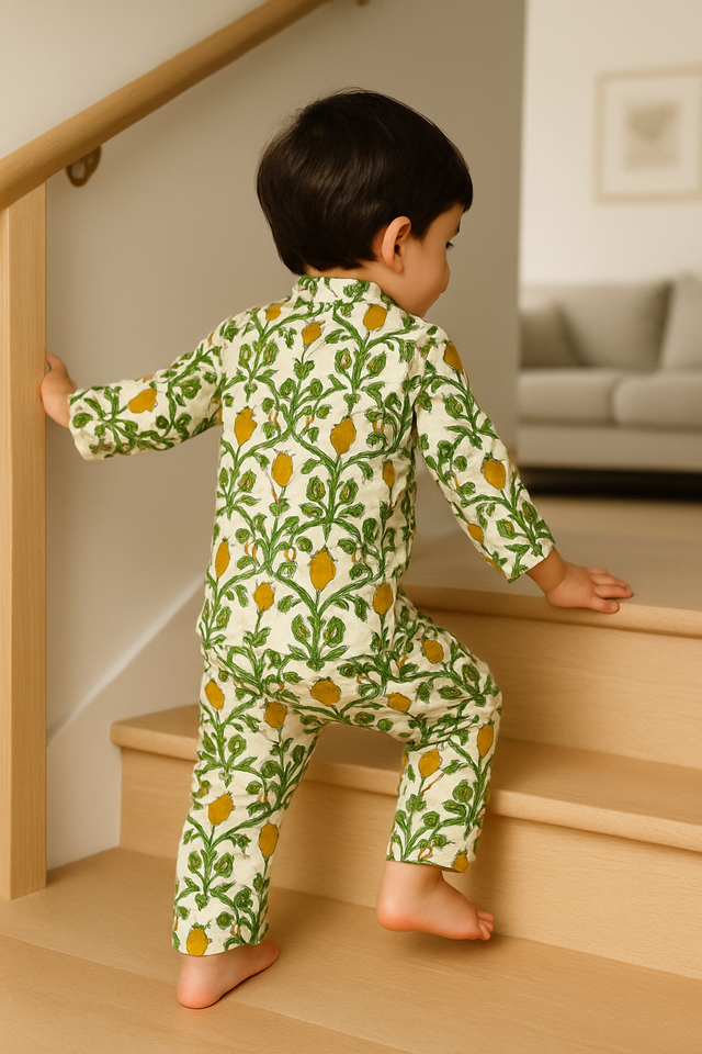 Yellow Green Cotton Co-ord Set