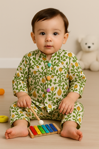 Yellow Green Cotton Co-ord Set