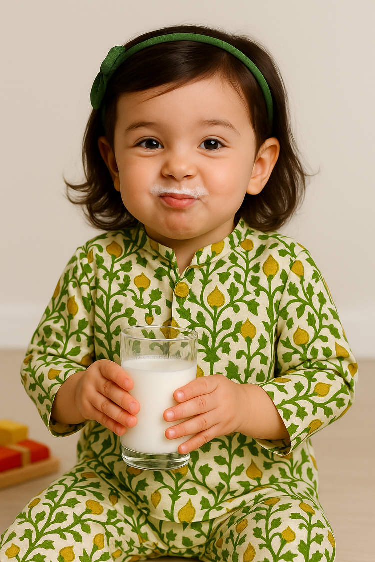 Yellow Green Cotton Co-ord Set