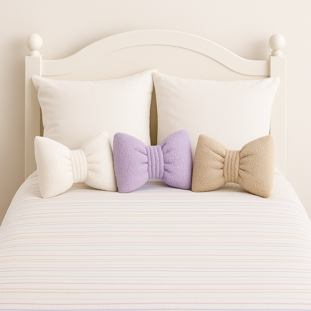 Bow Fleece Cushion