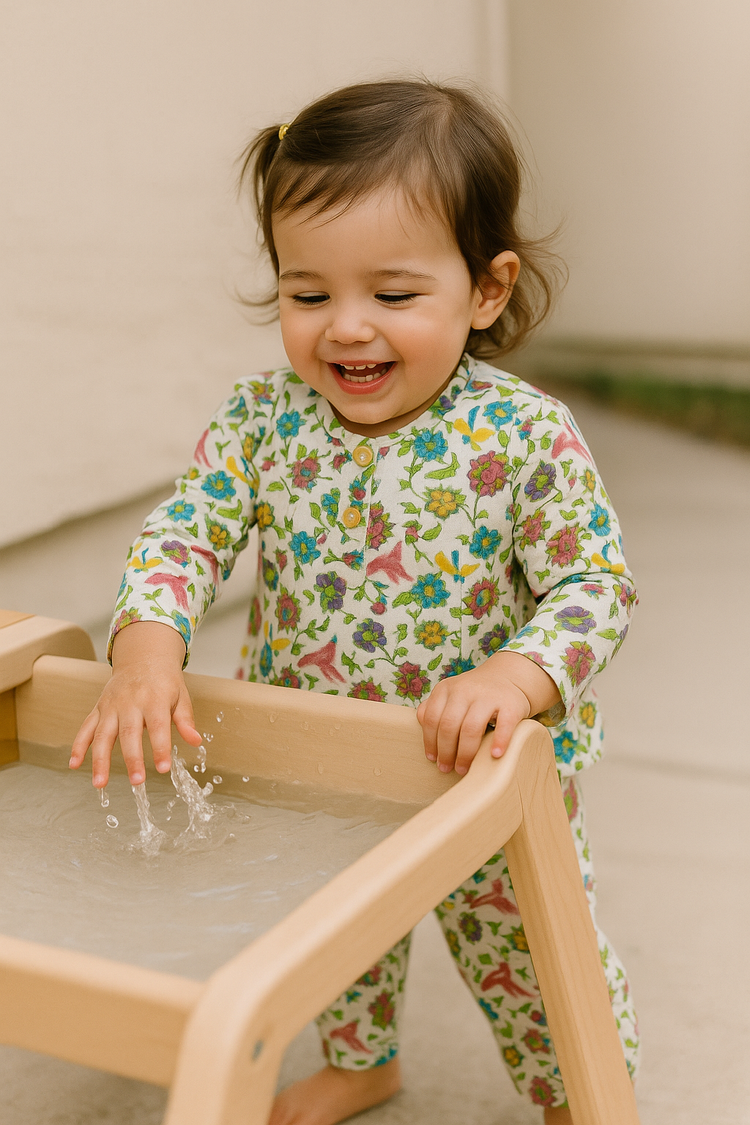 Multi-Coloured Floral Cotton Co-ord Set