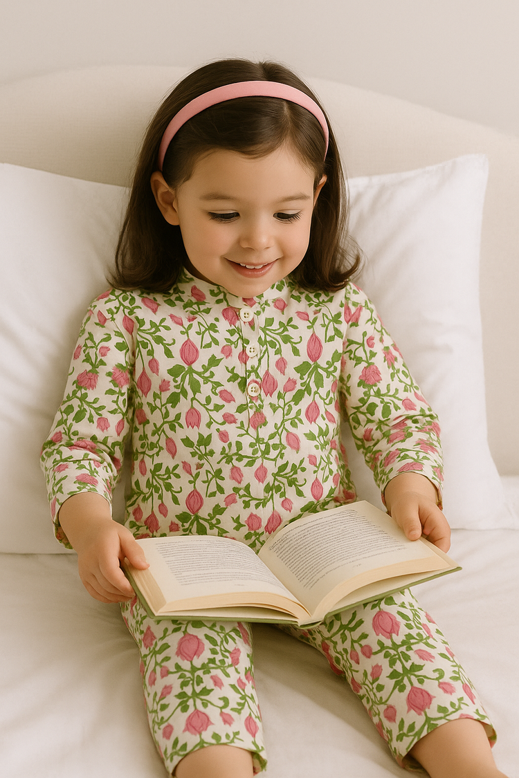 Pink Lotus Cotton Co-ord Set