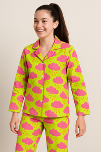 Pink Clouds Pajama Set - Night Wear