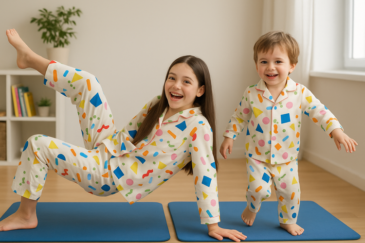 Multi-Coloured Pajama Set - Night Wear