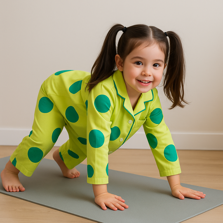 Green Polka Pajama Set - Night Wear