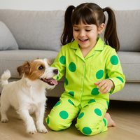 Green Polka Pajama Set - Night Wear