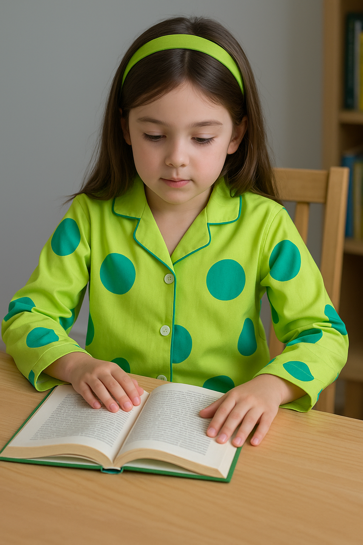 Green Polka Pajama Set - Night Wear