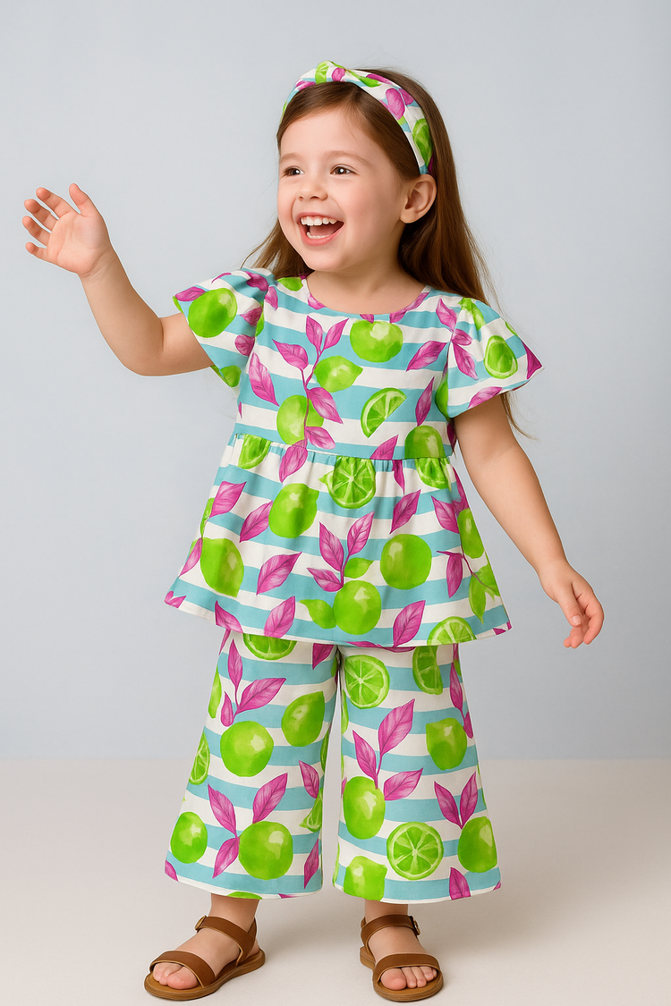 Neon Limes and Leaves Co-ord Set