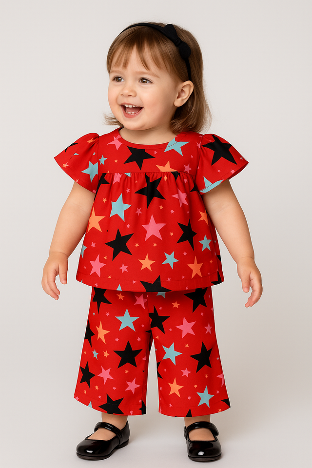 Multi-Coloured stars Co-ord Set