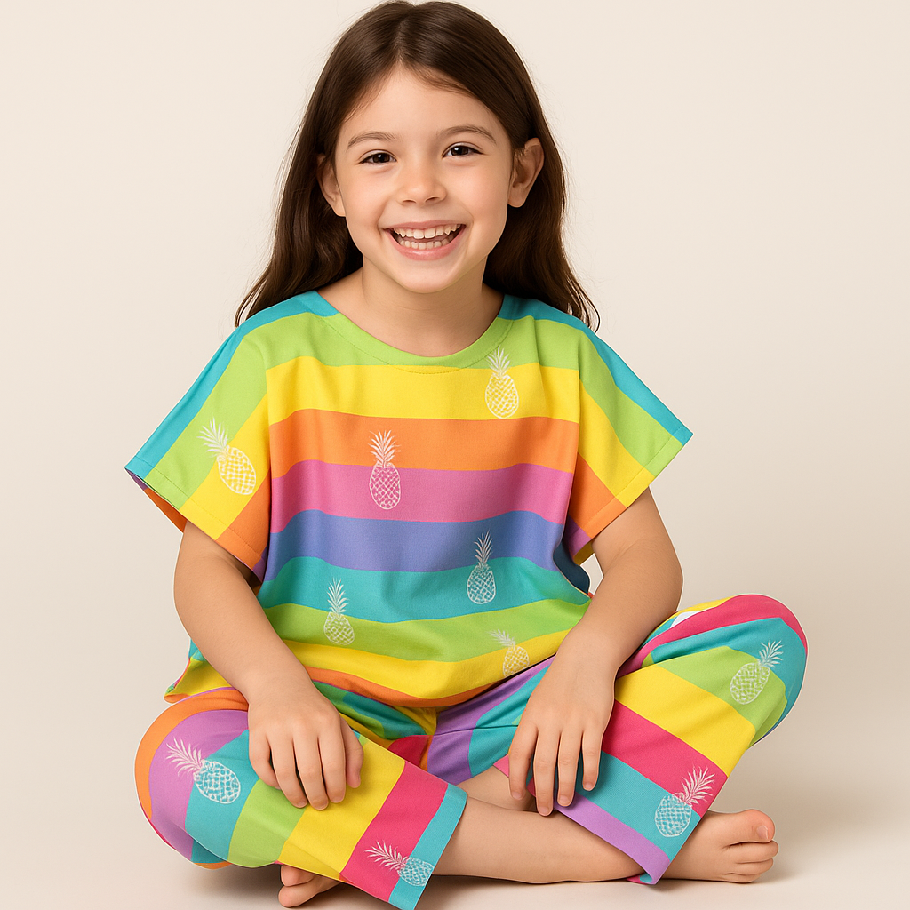 Multi-Coloured Stripes Co-ord Set