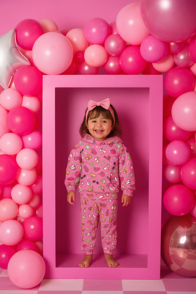 Pink Pop Hoodie Set