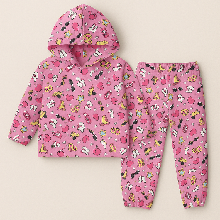 Pink Pop Hoodie Set