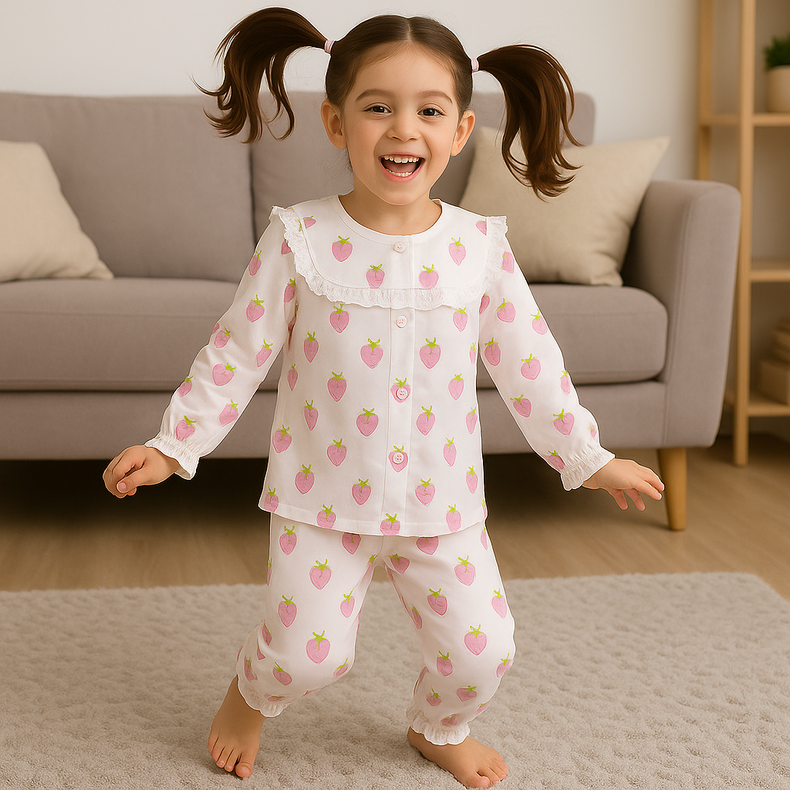 Berry Bloom Pajama Set - Night Wear