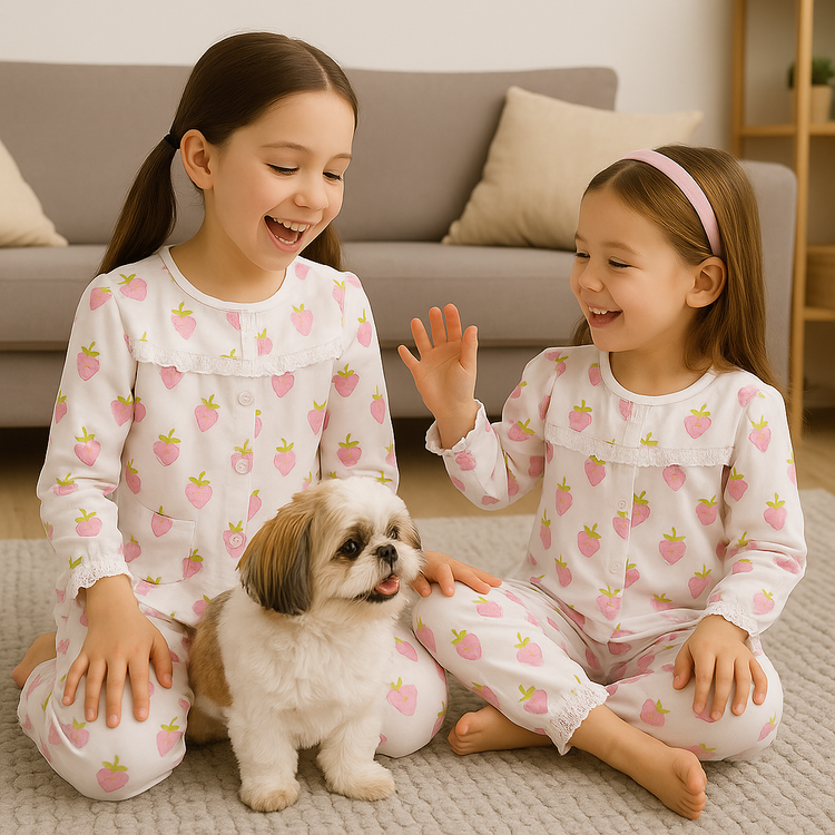 Berry Bloom Pajama Set - Night Wear
